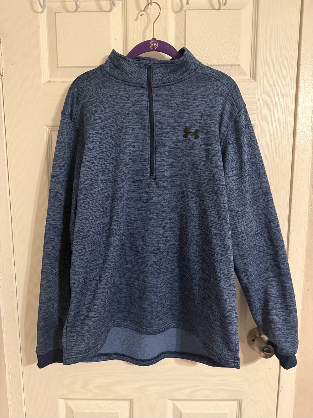 Under Armour Men's Navy Heather 1/4 Zip Performance Pullover